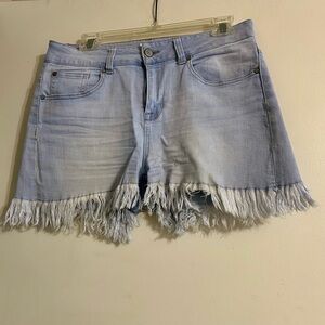 Blue denim shorts